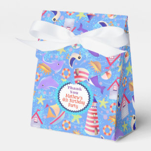 Fun Beach Blue Favor Box Geschenkschachtel