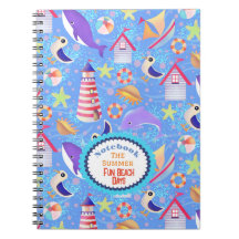 Fun Beach Blue Notebook