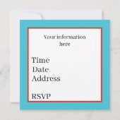 Fun beach crab party  einladung (Rückseite)