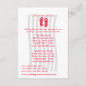 Fun Beach Flip Flops Rosa Hochzeitreise Begleitkarte (Rückseite)