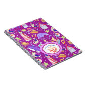 Fun Beach Magenta Notebook Notizblock (Rechte Seite)
