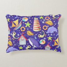 Fun Beach Navy Akzente Kissen
