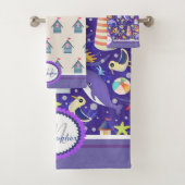 Fun Beach Navy Badetuch Set (Insitu)