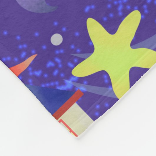 Fun Beach Navy Fleecedecke (Ecke)