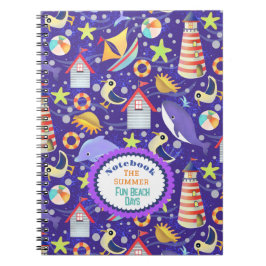 Fun Beach Navy Notebook Notizblock