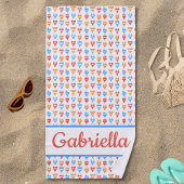 Fun Beach, Pool Party Farbvoller Personalisierter  Strandtuch