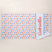 Fun Beach, Pool Party Farbvoller Personalisierter  Strandtuch (Vorderseite)