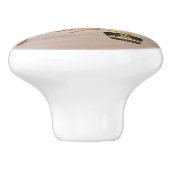 Fun Beach Scene Ocean Palm Tree Keramikknauf (Seitenansicht)