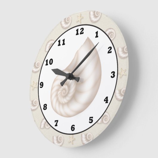Fun Beach Seashell Mauer Uhr (Winkel)