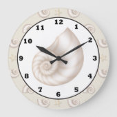 Fun Beach Seashell Mauer Uhr (Vorderseite)
