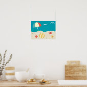Fun Beach Szene für Kinderzimmer Poster (Küche)