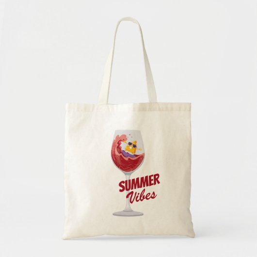 Fun Beach Vacation Summer Vibes Food puff Tragetasche (Vorne)