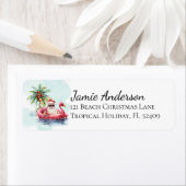 Fun Beach Weihnachten Weihnachtsmann Rücksendeadre (Insitu)