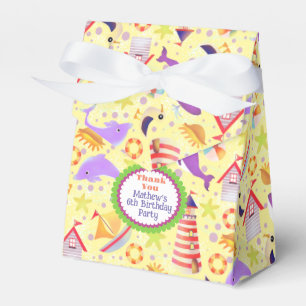 Fun Beach Yellow Favor Box Geschenkschachtel