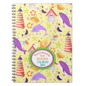Fun Beach Yellow Notebook Notizblock (Vorderseite)