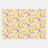 Fun Beach Yellow Wrapping Paper Geschenkpapier Set (Vorderseite 2)