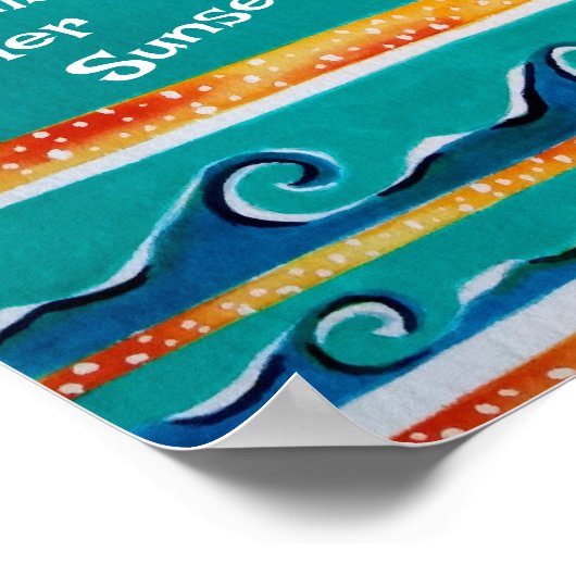 Fun Beach Zuhause Poster (Ecke)