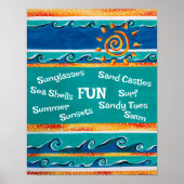 Fun Beach Zuhause Poster (Vorne)