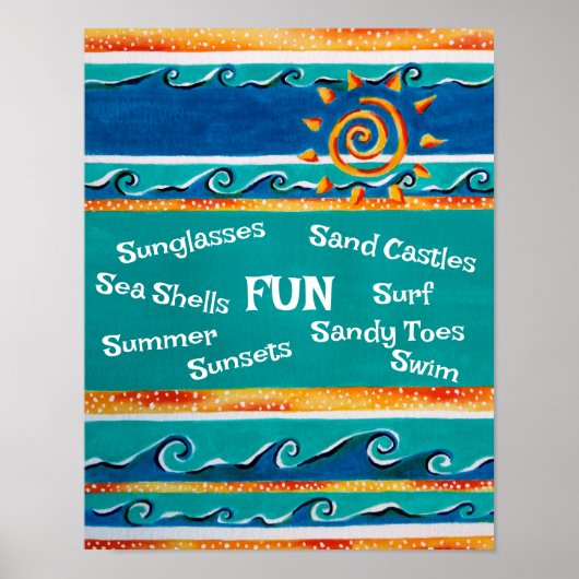 Fun Beach Zuhause Poster (Vorne)