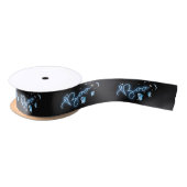 Fun Beängstigend Black Night Neon Blue Halloween G Satinband (Spule)