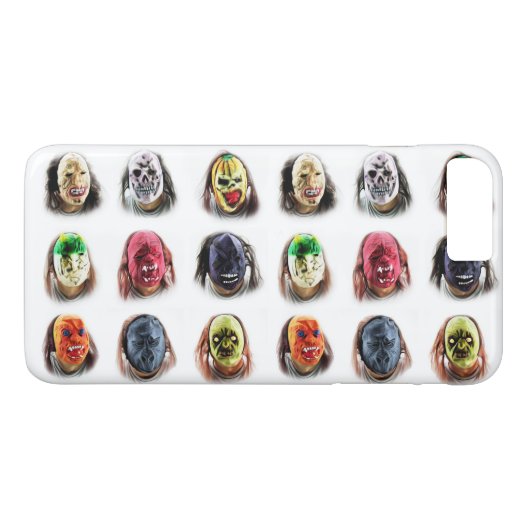 Fun Beängstigend Mask Muster Case-Mate iPhone Hülle (Rückseite (Horizontal))