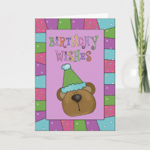 Fun Bear Birthday wünscht Geburtstagskarte Karte