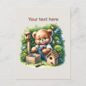 Fun Bear Gebäude individuell anpassbar Postkarte (Vorderseite)