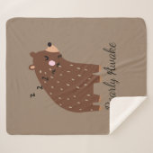 Fun Bearly Awake Brown Bär Animal Quoting Sprichwo Sherpadecke (Vorderseite (Horizontal))