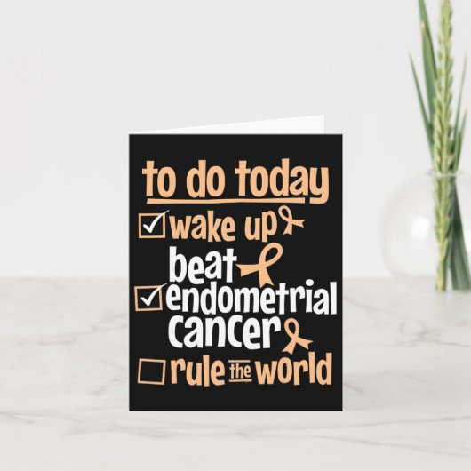 Fun Beat Endometrial Cancer Rule The World - Survi Karte (Vorderseite)