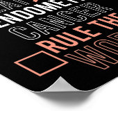 Fun Beat Endometrial Cancer Rule the World - Survi Poster (Ecke)