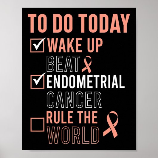 Fun Beat Endometrial Cancer Rule the World - Survi Poster (Vorne)