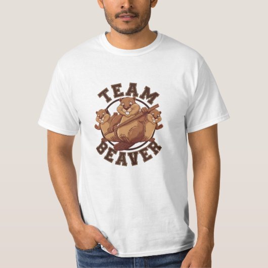 Fun Beaver Inspiriert Designs T-Shirt (Vorderseite)