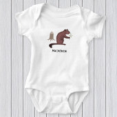 Fun Beaver Personalisierter Name Baby Strampler