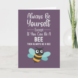 Fun Bee Lover Cards Insect Bees Garden Sunflower Karte