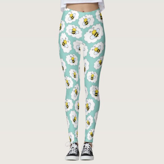 Fun Bee Pattern Leggings (Vorderseite)