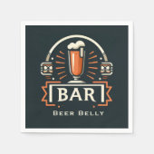 Fun Beer Bly Bar, Bier Tasse Logo Serviette (Vorderseite)