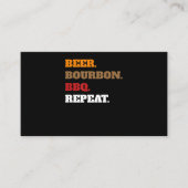 Fun Beer Bourbon Grillen Wiederholen Männer Frauen Treuekarte (Vorderseite)