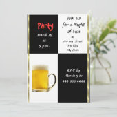Fun Beer Party Einladung (Stehend Vorderseite)