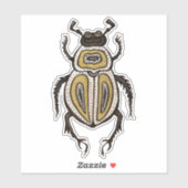 Fun Beetle Entomology Art Aufkleber (Blatt)