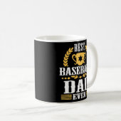 FUN BEST BASEBALL VATER JE FAN COACH SUPPORTER KAFFEETASSE (VorderseiteRechts)