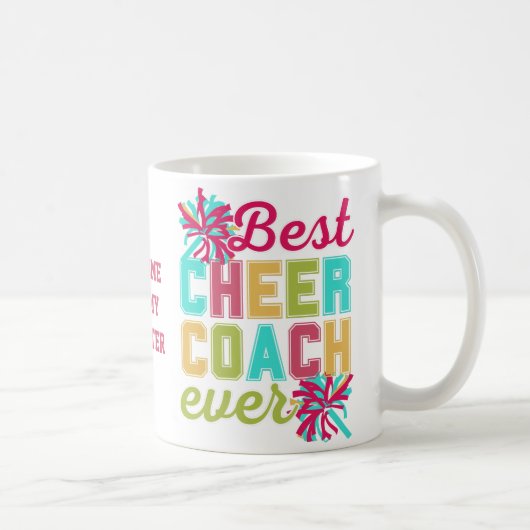 Fun BEST CHEER COACH EVER Kaffeetasse (Rechts)