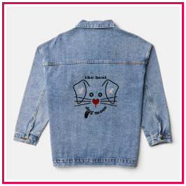 Fun Best Dog Mama Custom Monogram Jeansjacke