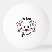 Fun Best Dog Mama Custom Monogram Tischtennisball (Vorderseite)