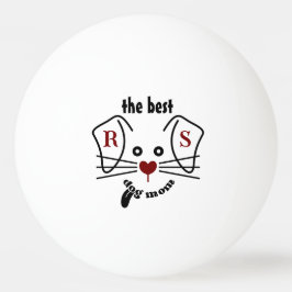 Fun Best Dog Mama Custom Monogram Tischtennisball