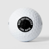 Fun Best Dog Vater je Foto Golfball (Vorderseite)