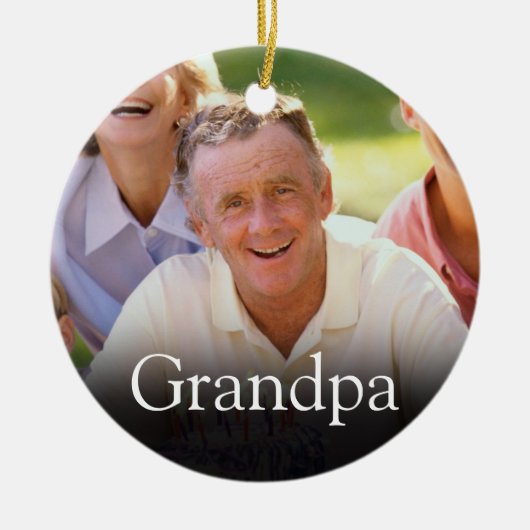 Fun Best je Opa Papa Definition Foto Keramik Ornament (Vorne)