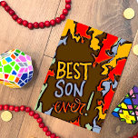 Fun Best Son je Geburtstag Modern Inspirivity Card Karte<br><div class="desc">Eine lustige, moderne Karte, um Ihren Phantastischen Sohn zu schicken!! Die leuchtenden Farben und die trendigen abstrakten Kunstwerke werden ihn in den Geburtstagsgeist bringen. Im Inspirivity Zazzle Store stehen stilvollere und lustige Geburtstagskarten zur Verfügung. Um mehr von meinen alltäglichen inspirierenden Kunstwerken zu sehen, Karo Inspirivity auf Facebook oder Instagram heraus....</div>