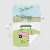 Fun Beste Mama Golfplatz Landschaftlicher Name Golfhandtuch (Insitu)