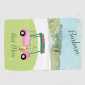 Fun Beste Mama Golfplatz Landschaftlicher Name Golfhandtuch (Horizontal)