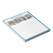 Fun Beste Mama je 4 Foto Collage Blau Notizblock (angewinkelt)